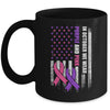 American Flag Breast Cancer And Domestic Violence Awareness Mug | siriusteestore
