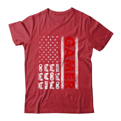 American Flag Funny Gamer Video Games Boys Men Gaming Shirt & Hoodie | siriusteestore