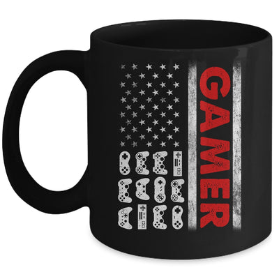 American Flag Funny Gamer Video Games Boys Men Gaming Mug | siriusteestore