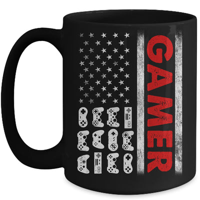 American Flag Funny Gamer Video Games Boys Men Gaming Mug | siriusteestore