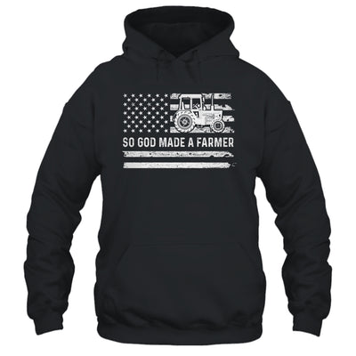 American Flag Tractor So God Made A Farmer Shirt & Hoodie | siriusteestore