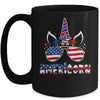 Americorn Unicorn 4th of July Girls Kids American Mug | siriusteestore