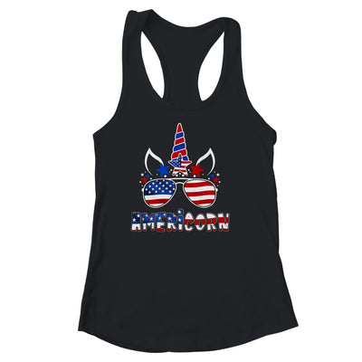 Americorn Unicorn 4th of July Girls Kids American Shirt & Tank Top | siriusteestore