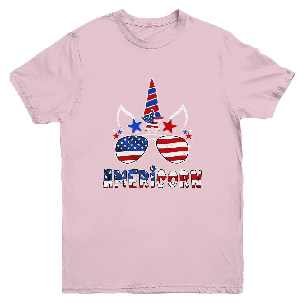 Americorn Unicorn 4th of July Girls Kids American Youth Shirt | siriusteestore