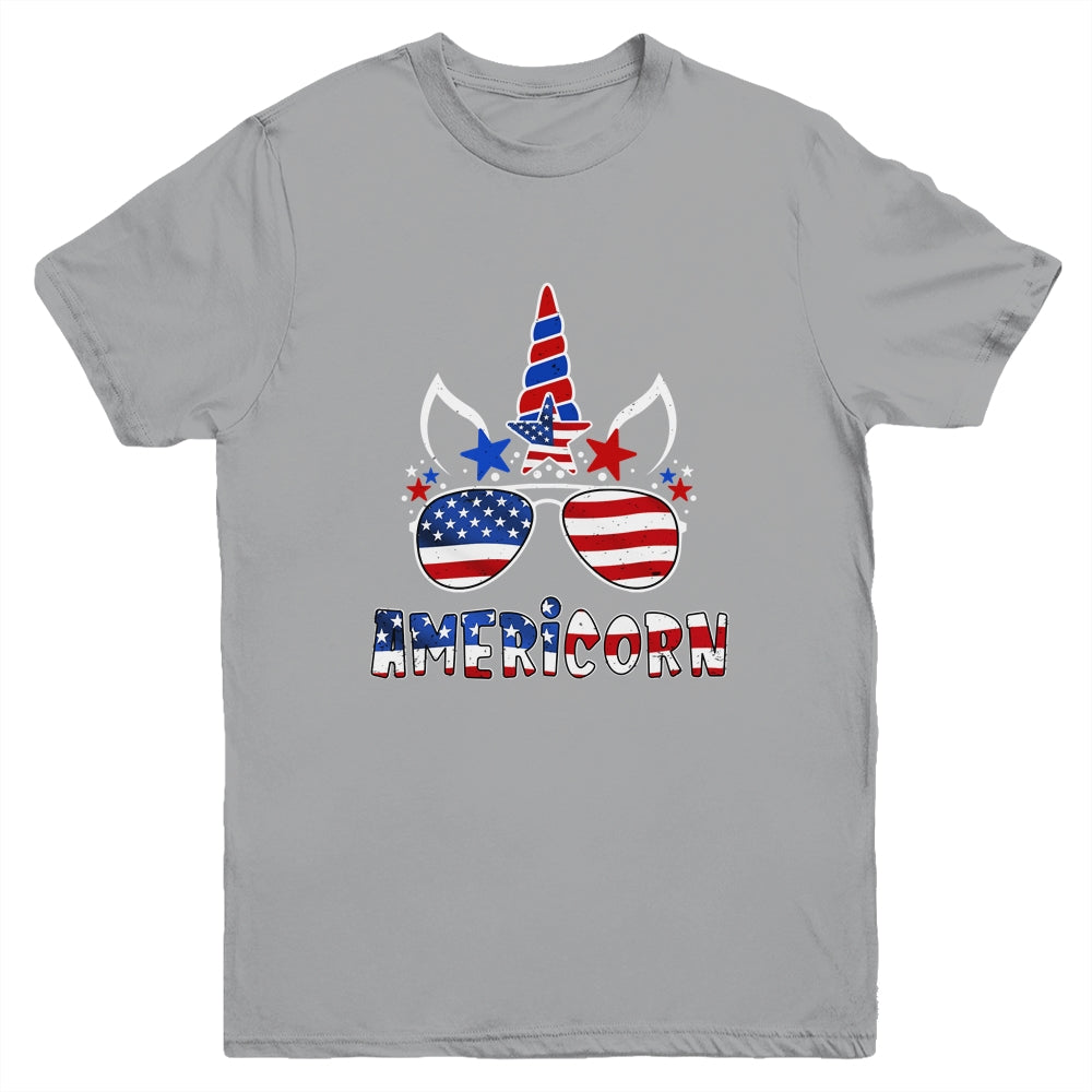 Americorn Unicorn 4th of July Girls Kids American Youth Shirt | siriusteestore
