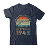 April 1942 Vintage 80 Years Old Retro 80th Birthday Shirt & Hoodie | siriusteestore