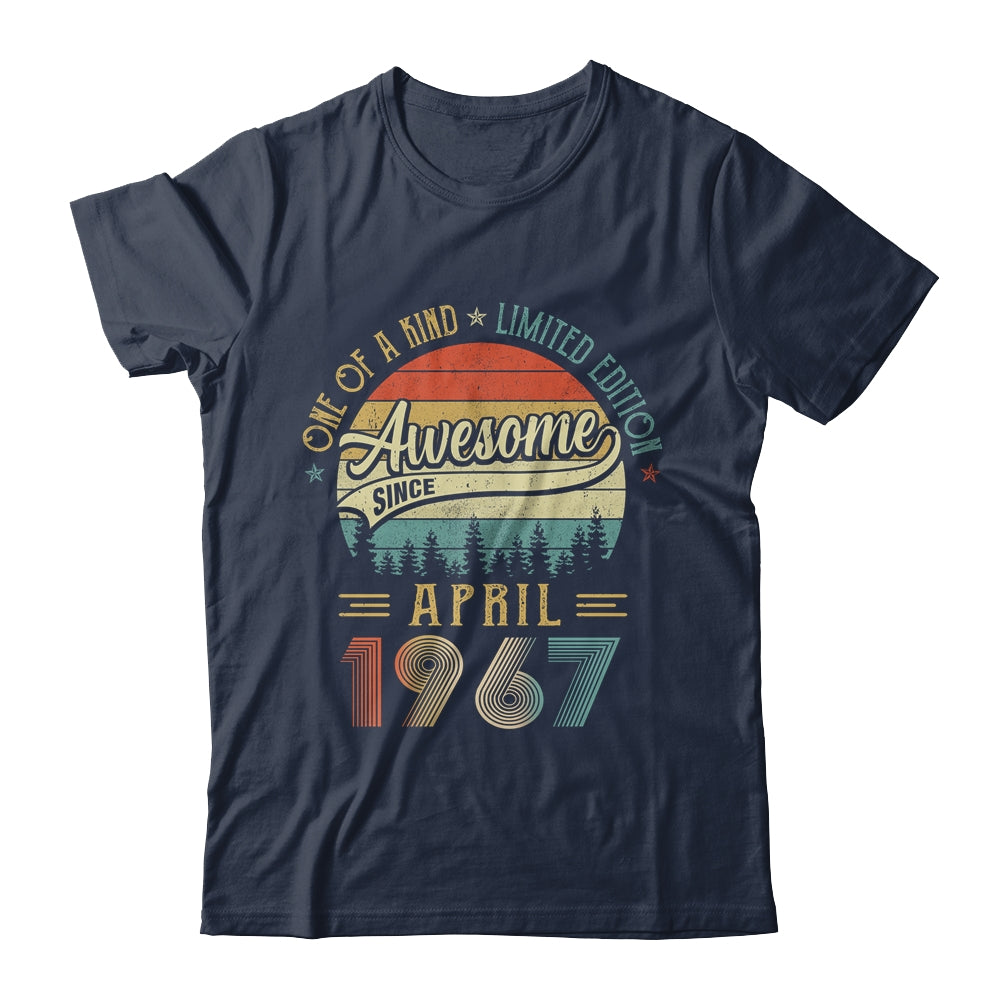 April 1967 Vintage 55 Years Old Retro 55th Birthday Shirt & Hoodie | siriusteestore