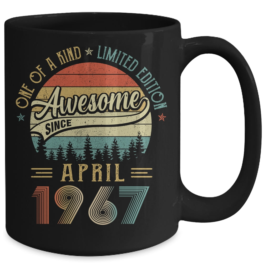 April 1967 Vintage 55 Years Old Retro 55th Birthday Mug | siriusteestore
