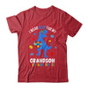 April I Wear Blue For Grandson Dinosaur Autism Awareness Shirt & Hoodie | siriusteestore