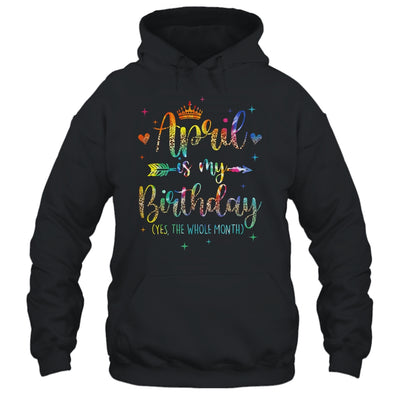 April Is My Birthday Yes The Whole Month Tie Dye Leopard Shirt & Tank Top | siriusteestore