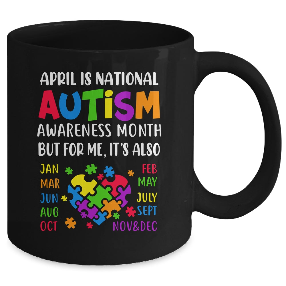 April Is National Autism Awareness Month Boy Girl Women Mug | siriusteestore