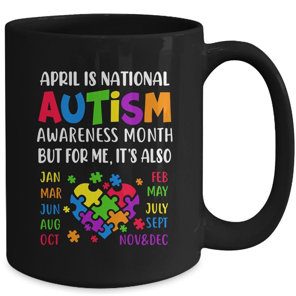 April Is National Autism Awareness Month Boy Girl Women Mug | siriusteestore