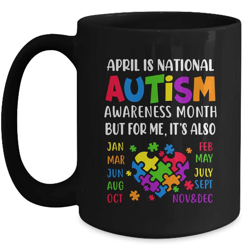 April Is National Autism Awareness Month Boy Girl Women Mug | siriusteestore
