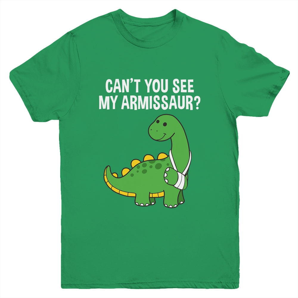 Armissaur Broken Bones Arm Injury Dinosaur Recovery Youth Shirt | siriusteestore