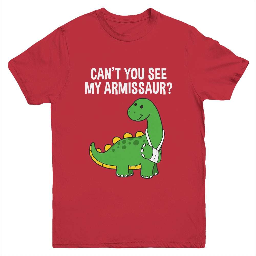 Armissaur Broken Bones Arm Injury Dinosaur Recovery Youth Shirt | siriusteestore