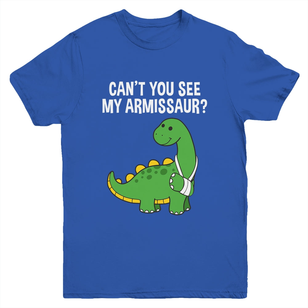 Armissaur Broken Bones Arm Injury Dinosaur Recovery Youth Shirt | siriusteestore