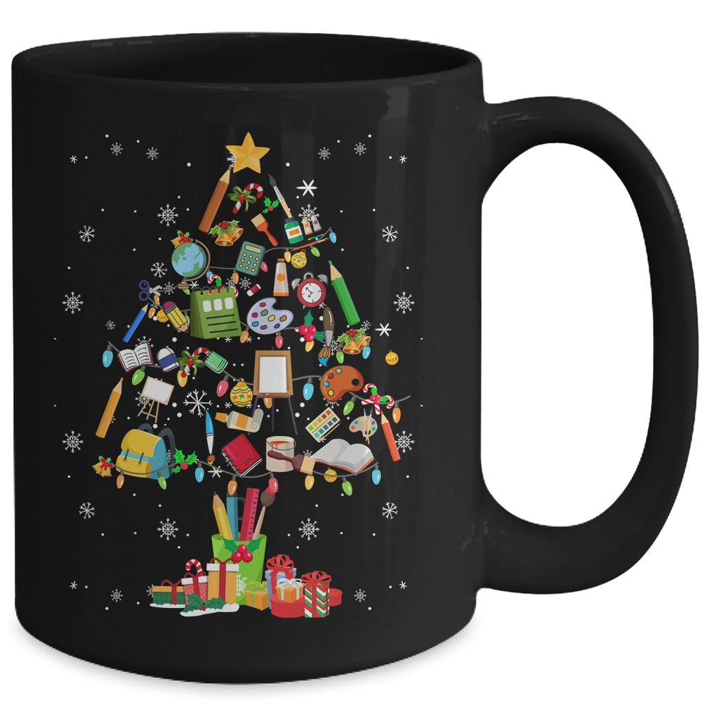 Art Xmas Tree Decor Art Teacher Ugly Artist Christmas Mug | siriusteestore