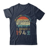 August 1942 Vintage 80 Years Old Retro 80th Birthday Shirt & Hoodie | siriusteestore