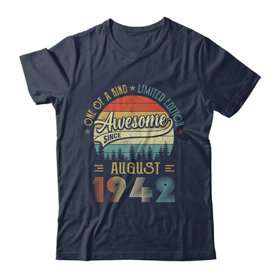 August 1942 Vintage 80 Years Old Retro 80th Birthday Shirt & Hoodie | siriusteestore