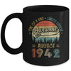 August 1942 Vintage 80 Years Old Retro 80th Birthday Mug | siriusteestore