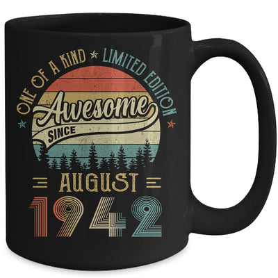 August 1942 Vintage 80 Years Old Retro 80th Birthday Mug | siriusteestore