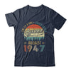 August 1947 Vintage 75 Years Old Retro 75th Birthday Shirt & Hoodie | siriusteestore