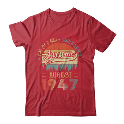 August 1947 Vintage 75 Years Old Retro 75th Birthday Shirt & Hoodie | siriusteestore