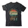 August 1952 Vintage 70 Years Old Retro 70th Birthday Shirt & Hoodie | siriusteestore