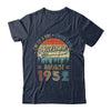 August 1952 Vintage 70 Years Old Retro 70th Birthday Shirt & Hoodie | siriusteestore