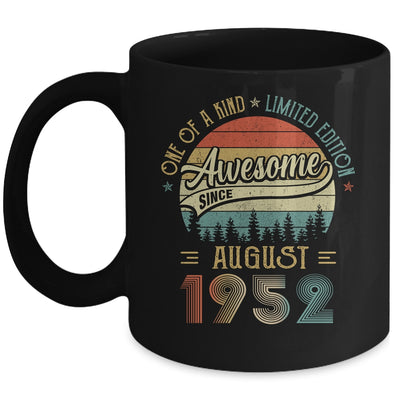 August 1952 Vintage 70 Years Old Retro 70th Birthday Mug | siriusteestore