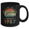 August 1957 Vintage 65 Years Old Retro 65th Birthday Mug | siriusteestore