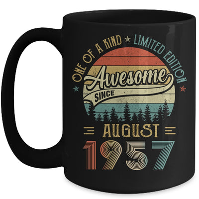 August 1957 Vintage 65 Years Old Retro 65th Birthday Mug | siriusteestore