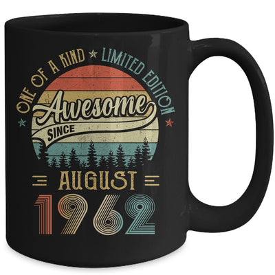 August 1962 Vintage 60 Years Old Retro 60th Birthday Mug | siriusteestore