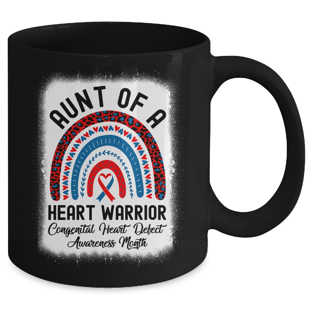 Aunt Of A Warrior CHD Congenital Heart Defect Awareness Month Mug Mug | siriusteestore