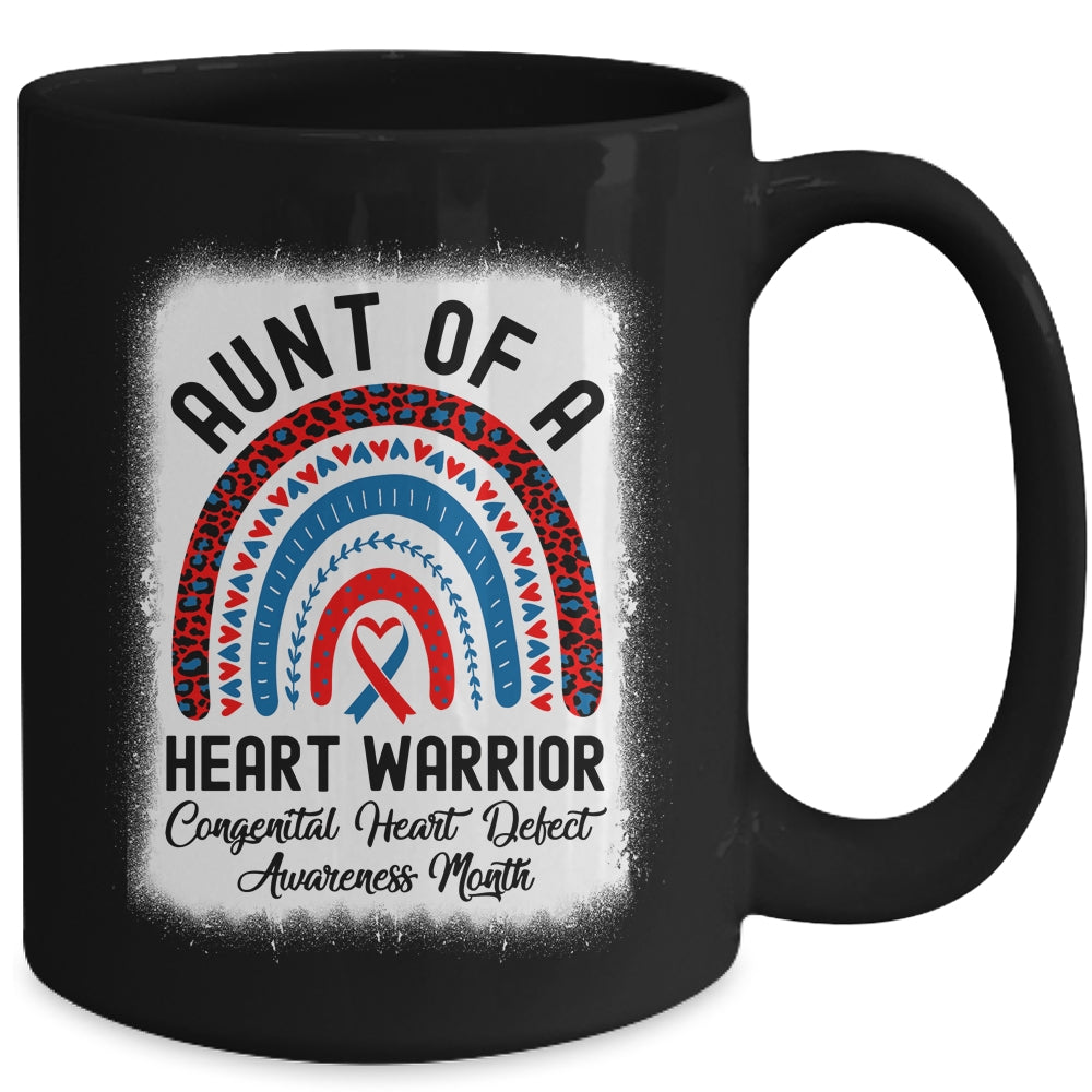 Aunt Of A Warrior CHD Congenital Heart Defect Awareness Month Mug Mug | siriusteestore