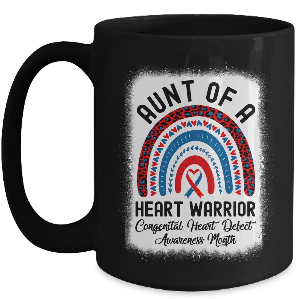 Aunt Of A Warrior CHD Congenital Heart Defect Awareness Month Mug Mug | siriusteestore