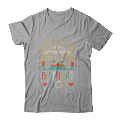 Aunt Of The Birthday Boy Vintage Matching Gamer Birthday Shirt & Hoodie | siriusteestore