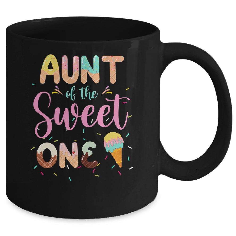 Aunt Of The Sweet One Ice Cream 1st First Birthday Family Mug | siriusteestore