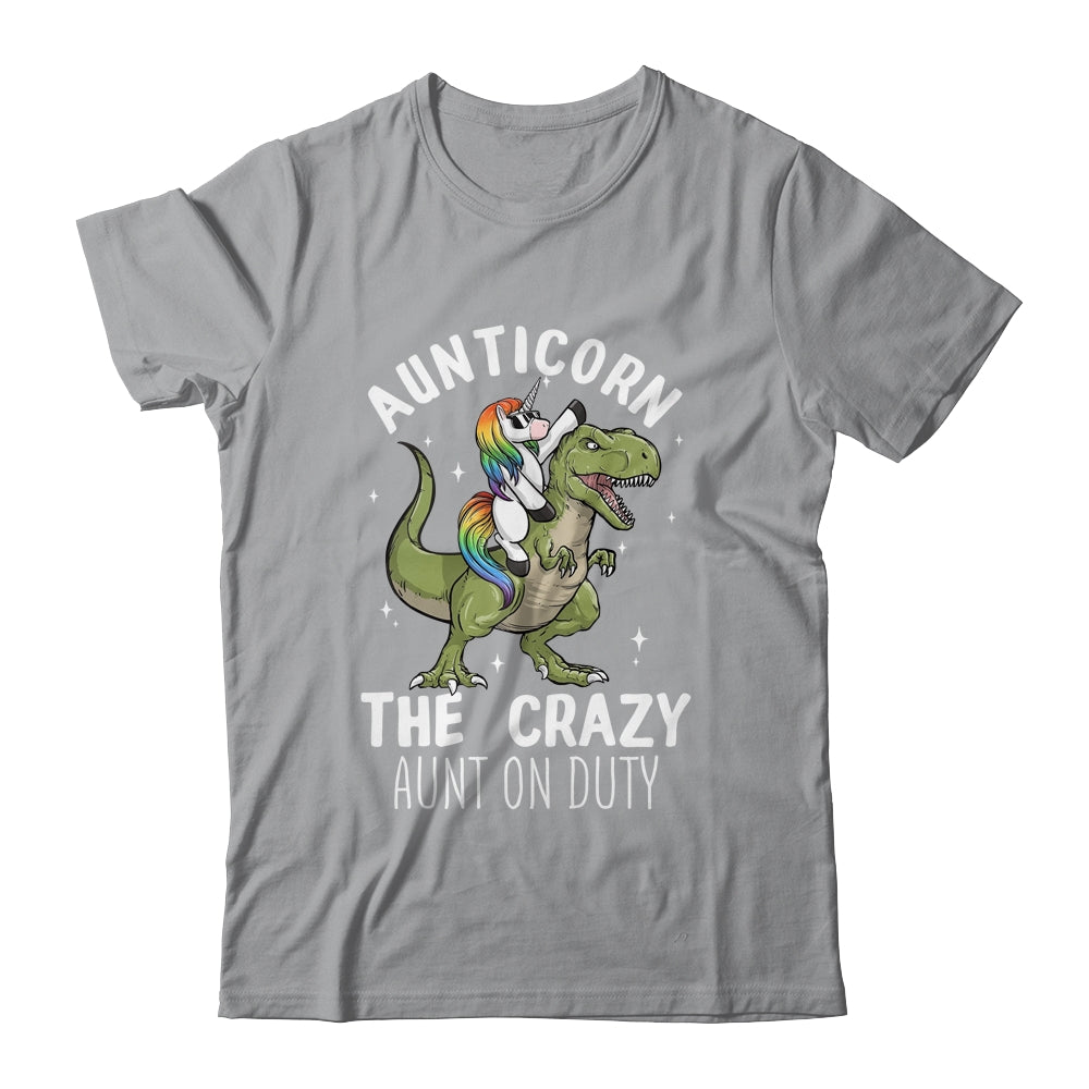 Aunticorn Crazy Aunt Auntie Aunt T-Rex Unicorn Shirt & Tank Top | siriusteestore