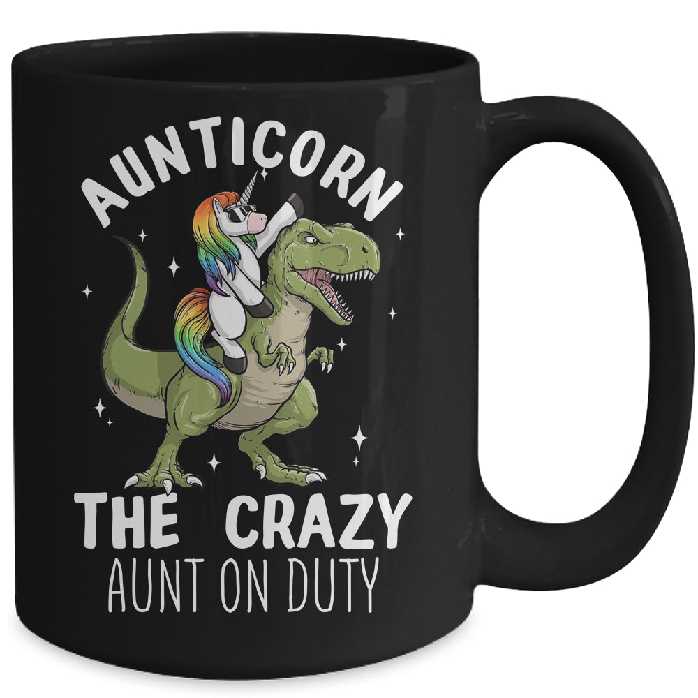 Aunticorn Crazy Aunt Auntie Aunt T-Rex Unicorn Mug | siriusteestore
