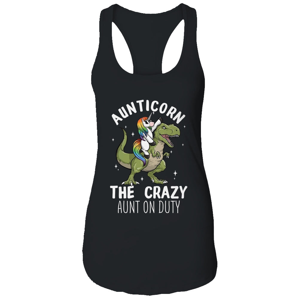 Aunticorn Crazy Aunt Auntie Aunt T-Rex Unicorn Shirt & Tank Top | siriusteestore