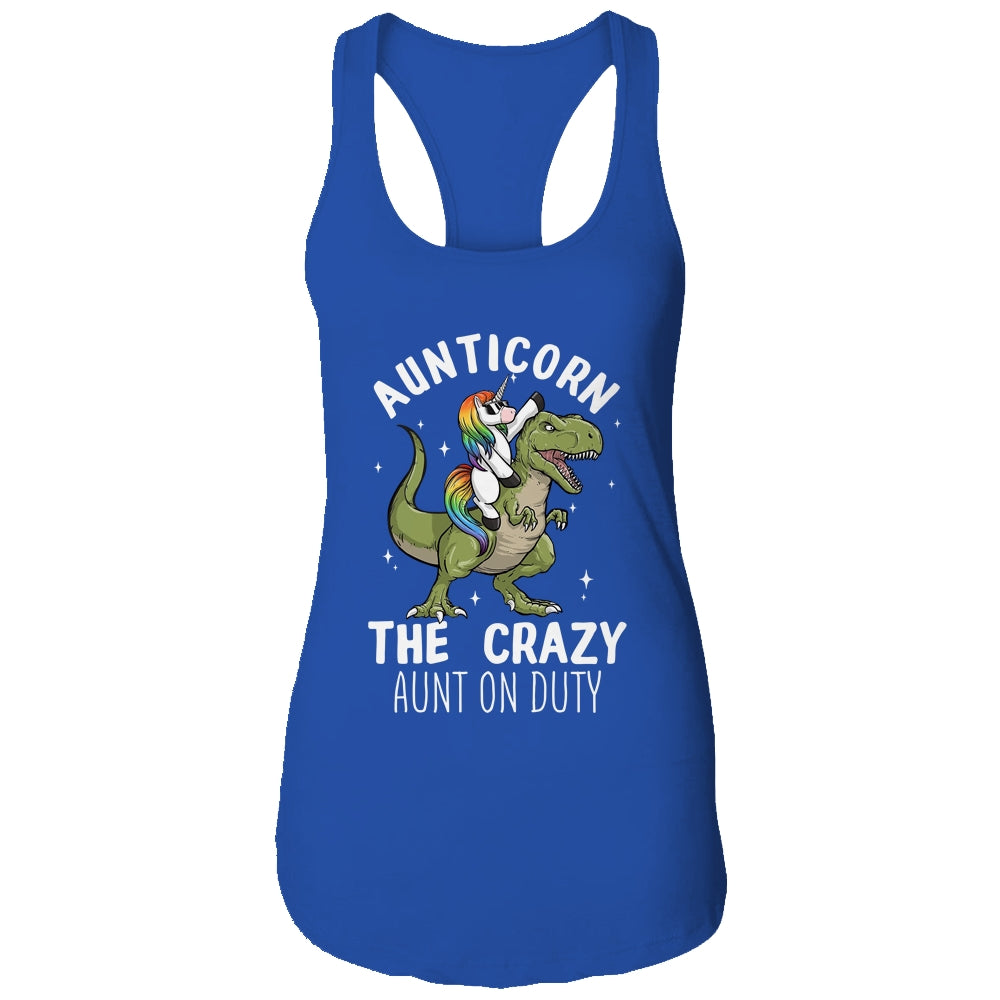 Aunticorn Crazy Aunt Auntie Aunt T-Rex Unicorn Shirt & Tank Top | siriusteestore