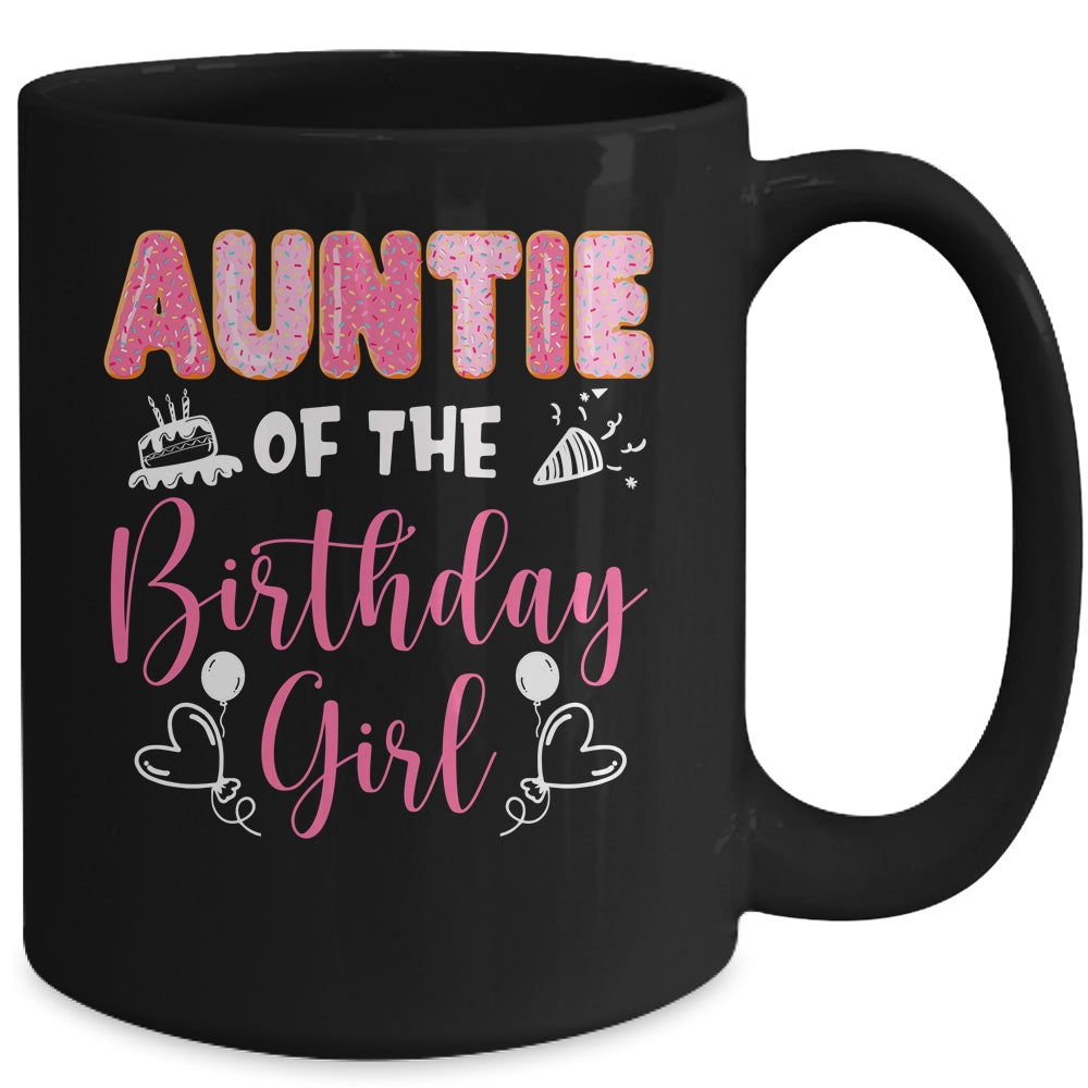 Auntie Of The Birthday Girl Family Donut Birthday Mug | siriusteestore