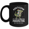 Auntie Unicorn Not Bad Influence Aunt T-Rex Aunticorn Mug | siriusteestore