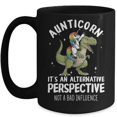 Auntie Unicorn Not Bad Influence Aunt T-Rex Aunticorn Mug | siriusteestore
