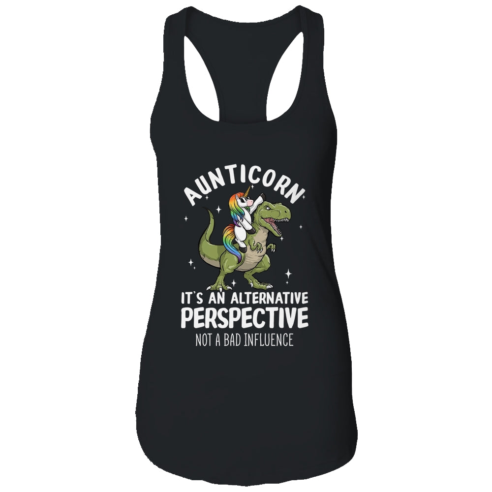 Auntie Unicorn Not Bad Influence Aunt T-Rex Aunticorn Shirt & Tank Top | siriusteestore
