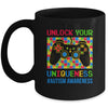 Autism Awareness Boys Girls Video Game Controller Gamer Kids Mug | siriusteestore