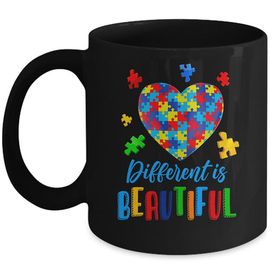 Autism Awareness Different Is Beautiful Autism Heart Mug | siriusteestore