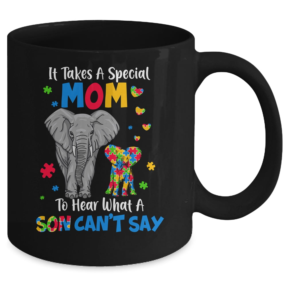 Autism Awareness Family Support Autism Mom Elephants Mug | siriusteestore