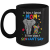 Autism Awareness Family Support Autism Mom Elephants Mug | siriusteestore